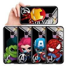 Чехол для Samsung Galaxy A6 A7 A8 A9 Plus 2018 с рисунком Marvel Avenger Ironman Spiderman из