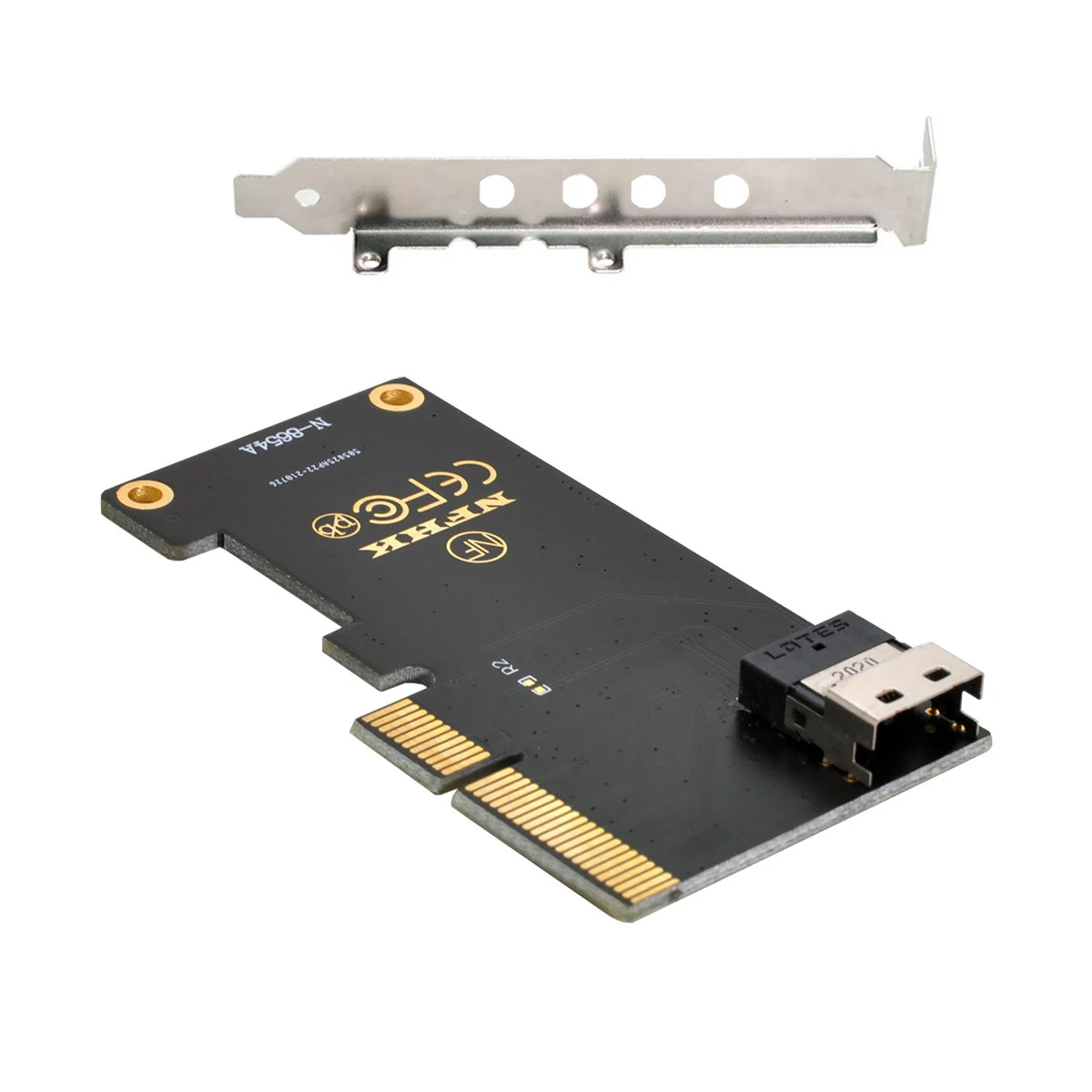 

NGFF PCI-E 4X to SFF-8654 to U.2 U2 Kit SFF-8639 to Slimline SAS NVME PCIe SSD Adapter for Mainboard