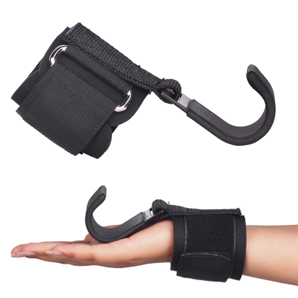 

2Pcs Weight lifts Grip Hook Lifting-Hook Hand-Bar Fitness wrist straps Heavy pull-ups power lifting grips Workout Hook