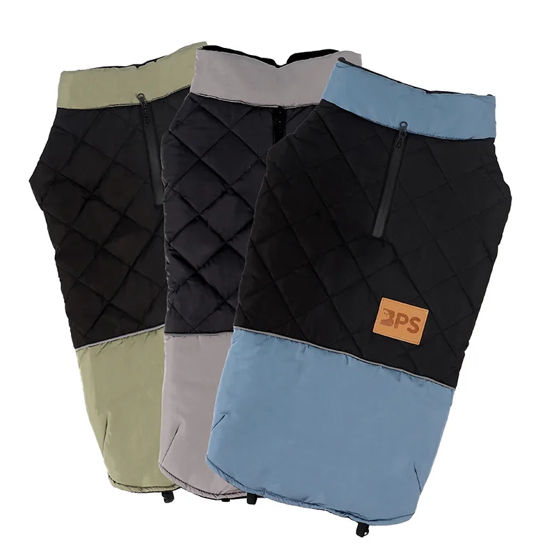

2021 new pet raincoat hooded big dog poncho waterproof reflective dog raincoat pet clothes wholesale in stock