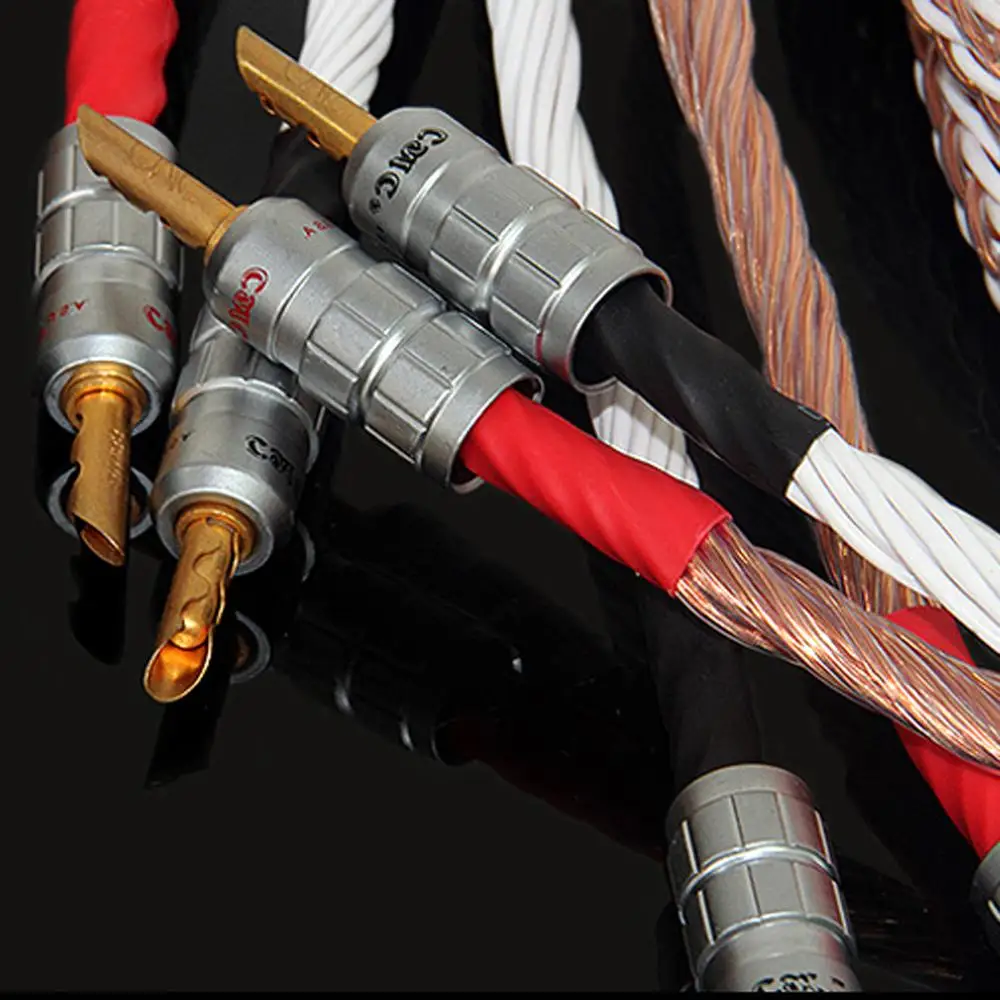 Альдон пара HIFI 7N однокристальная медная сигнальная линия Банановый штекер