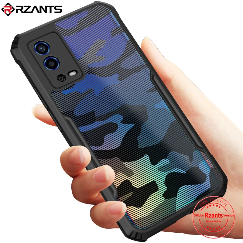 

Rzants For OPPO A55 4G Case Camouflage Military Design Shockproof Slim Crystal Clear Cover Casing