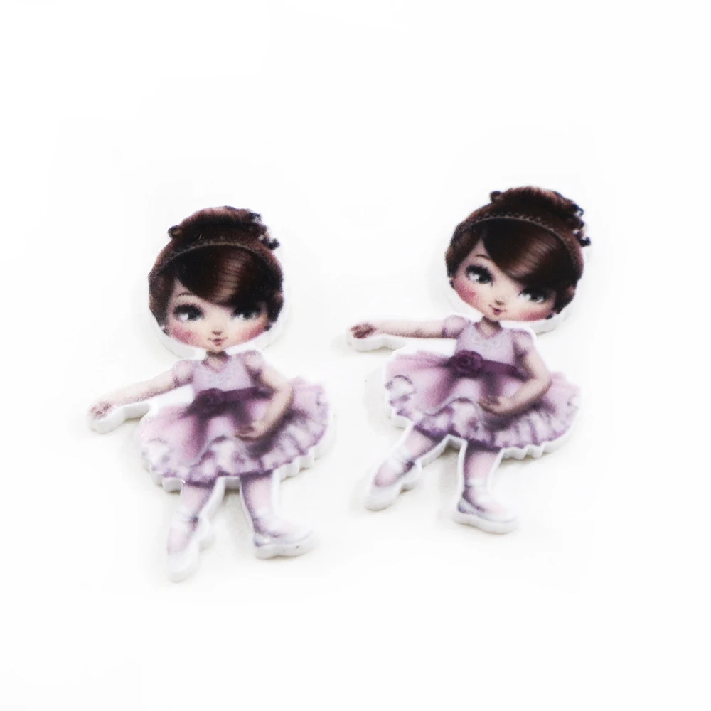 Avid angie Девочки мультфильм акриловая плоская полимерная 5 штук DIY украшения