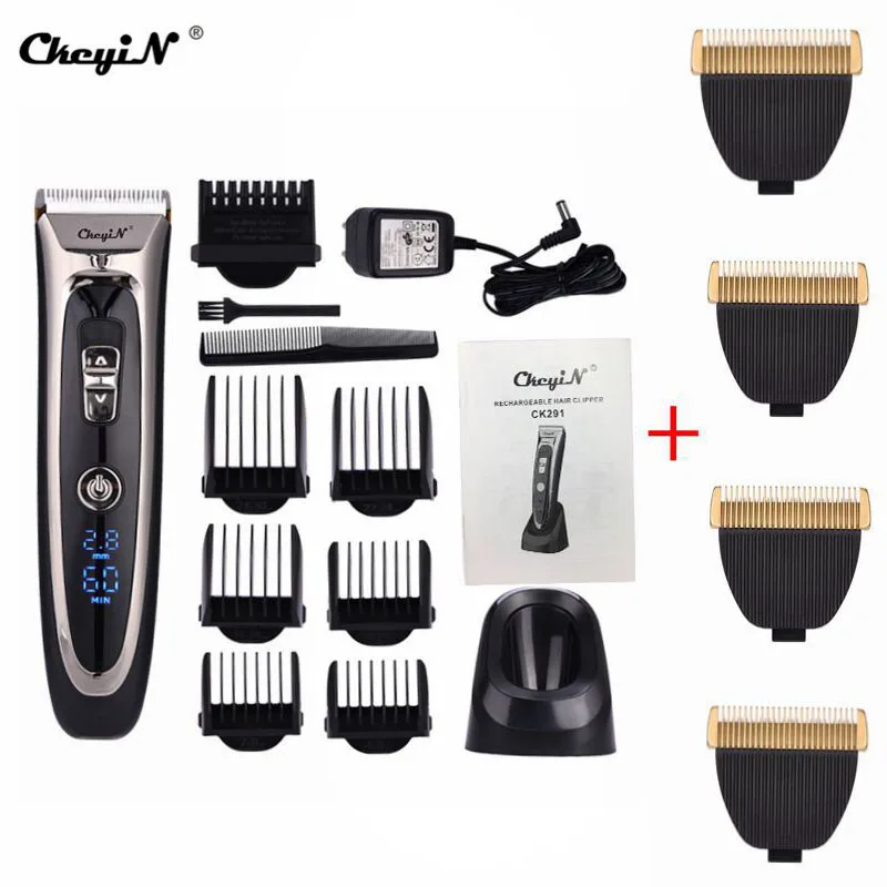 Ckeyin профессиональная машинка для стрижки волос мужчин триммер тример бороды