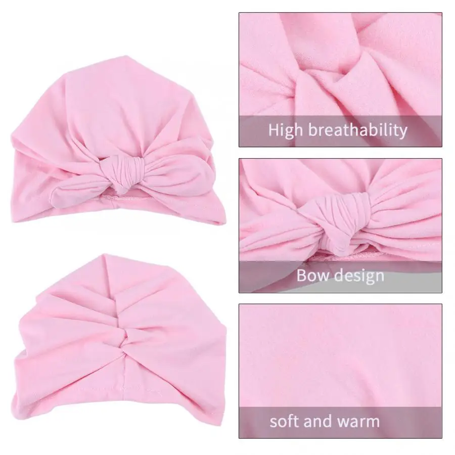 6 Colors Hair Accessories Newborn Turban Cotton Beanie Hat Winter Warm Soft Cap with Bowknot Solid Knot Wrap for Baby Girls | Детская
