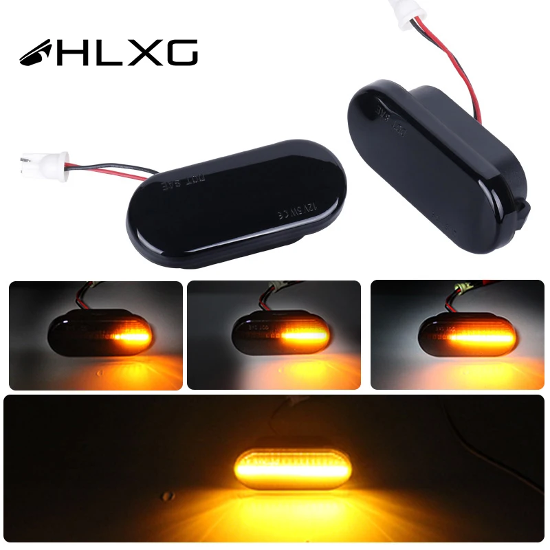 2X последовательный динамический боковой указатель поворота Светодиодный