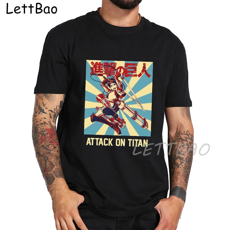 

Футболка атака на титанов, Мужская черная футболка, Harajuku Kawaii, эстетика для славы человечества, размера плюс, топы, футболки 2021