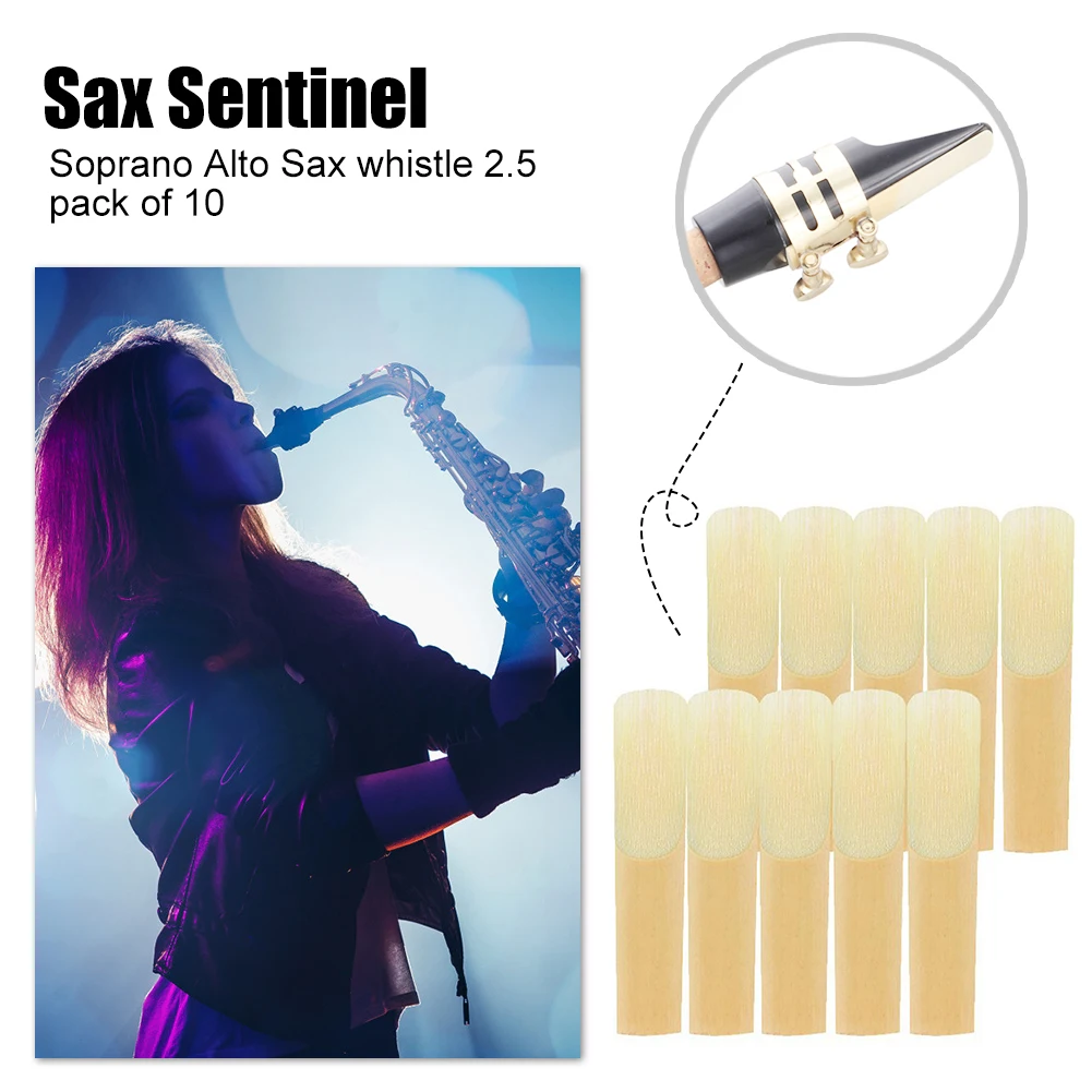 Alto Saxophone Reeds Strength 2.5 E-flat Sax Instrument Reed Lightweight Portable Music Elements for Beginner | Спорт и развлечения