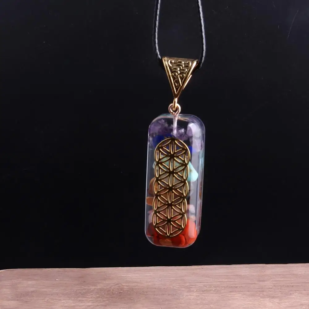 12 шт 7 Чакра радиестезия ожерелье подвесной рейки Druzy Orgonite энергия маятник