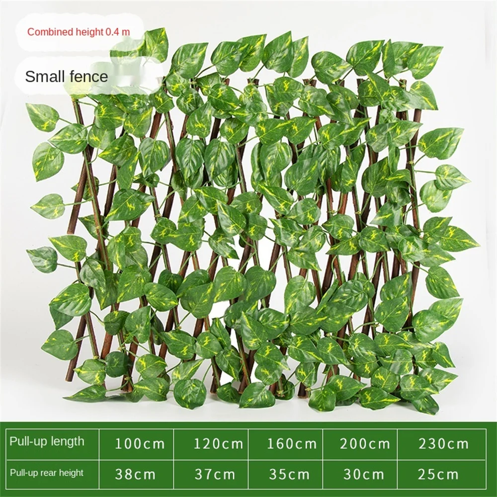 

Garden Plant Fence Artificial Artificial Green Leaf Privacy Screen Rattan Outdoor Hedge Garden Household Artificial Flowers