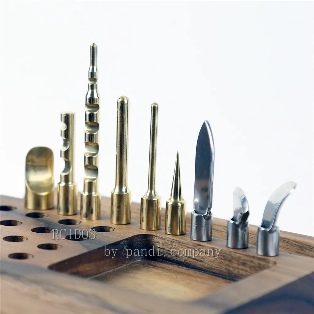 Краевой полировщик RCIDOS S0.5/шпатель для воска/ремешка часов стойка из орехового