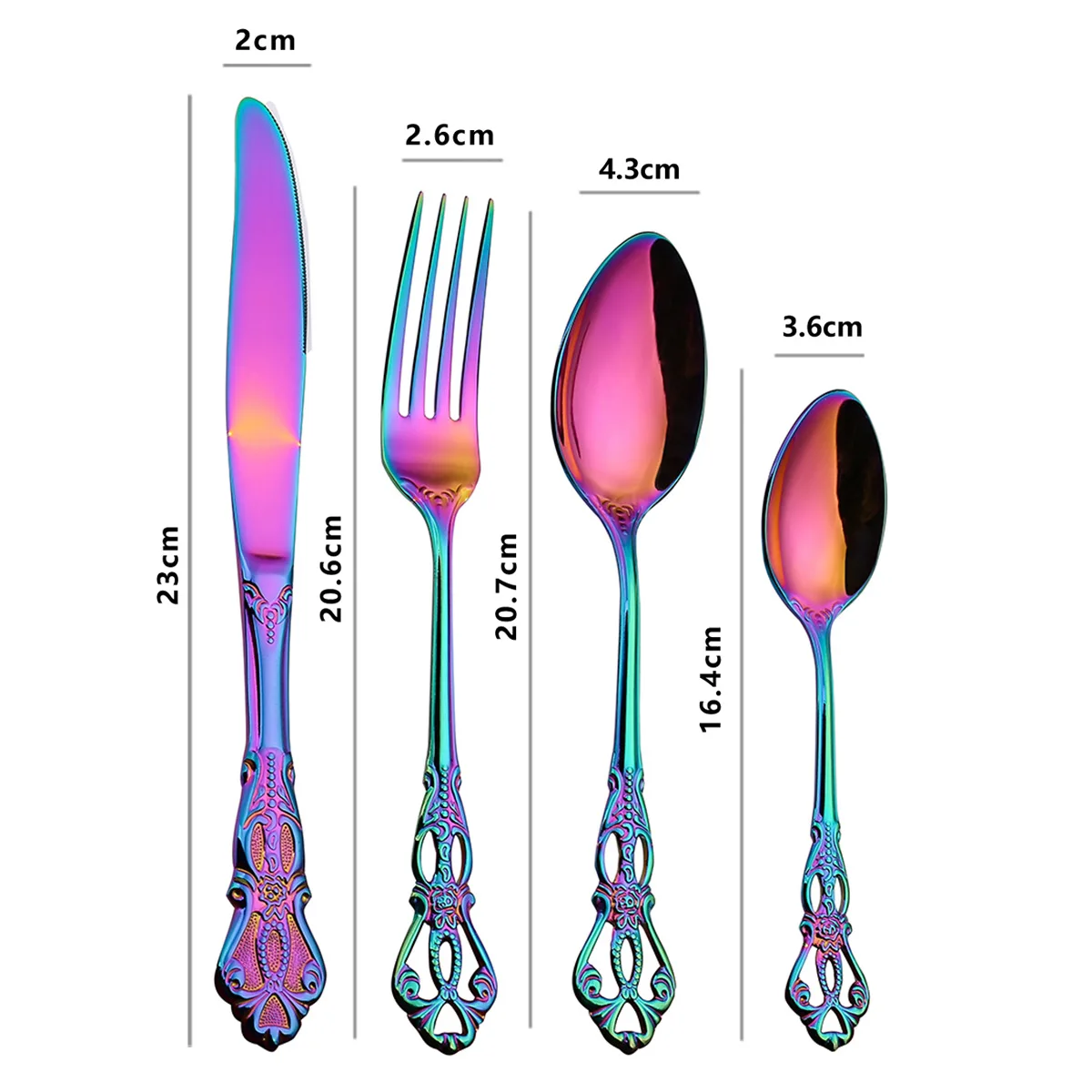 Набор столовых приборов комплект из 16 предметов золотистого цвета нержавеющей