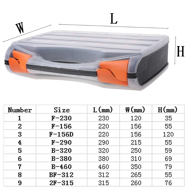 

1Pc Hardware Box Transparent Multifunctional Storage Tool Case Plastic Organizer wholesales