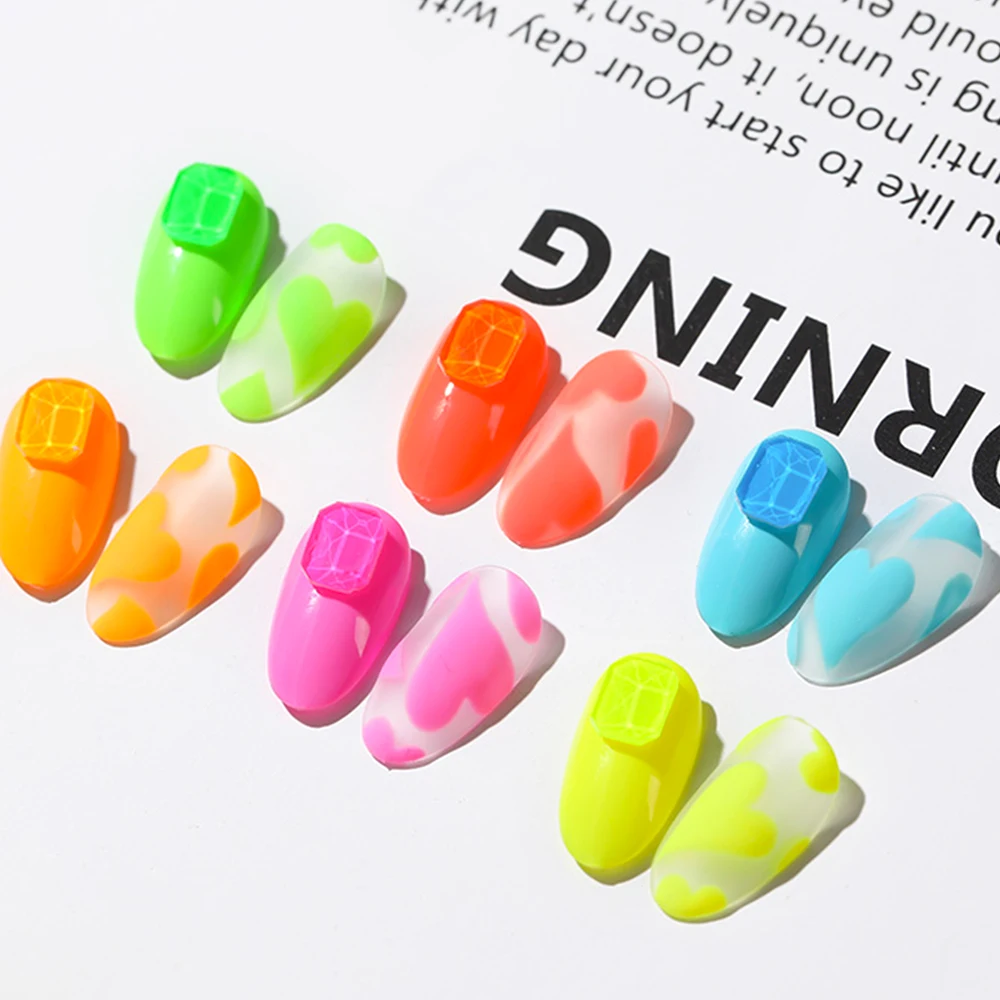 30/100 шт. стразы для дизайна ногтей восьмиугольные с блестящими флуоресцентными