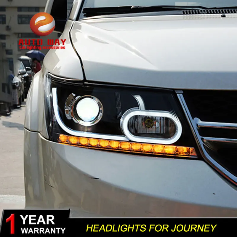 Чехол для стайлинга автомобиля Dodge Journey far 2009 2018 led фара светодиодная drl проектор hid