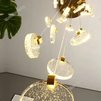 bubble crystal ceiling led chandeliers loft hanging lights for home decoration stair kitchen living room indoor lighting lamps