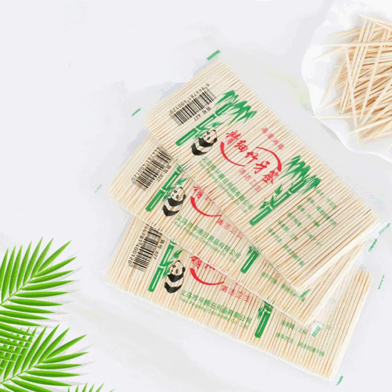 

Bamboo Double-ended Fine Home Hotel Bag Toothpicks Disposable Fruit Stick