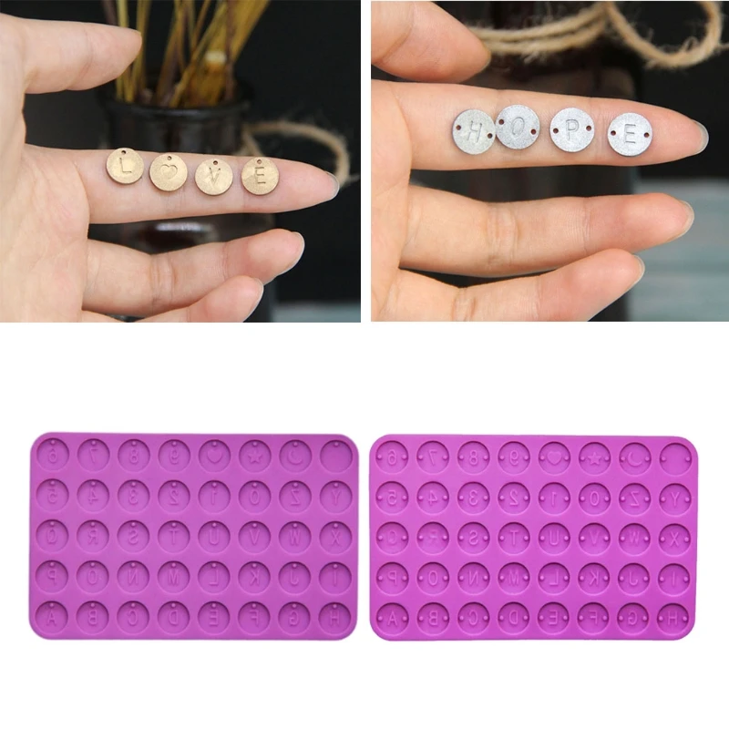 

2 шт. «сделай сам», подвеска с инициальной буквой, форма из смолы, буква, цифры, круглые диски, бусы с алфавитом, изготовление браслетов, ожере...