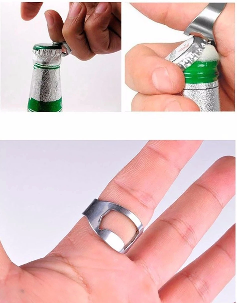 

2000pcs/lot Stainless Steel Finger Ring Bottle Opener Bar Beer tool Openers Mini 20mm 22mm