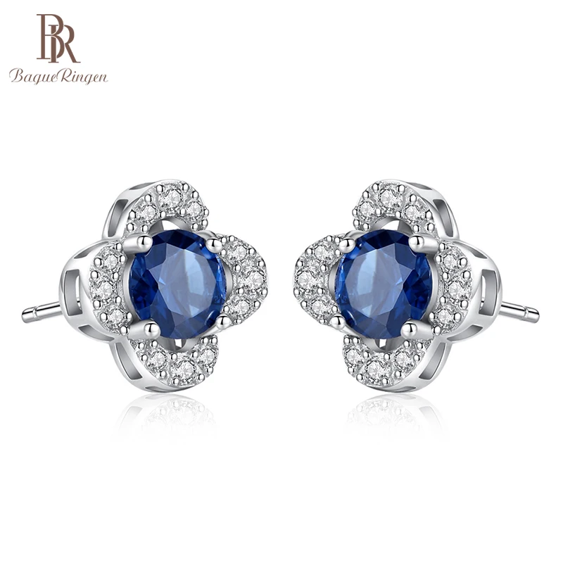 

Bague Ringen Charms Sterling Silver 925 Jewelry Natural Gemstone Earrings for Women Sri Lanka Sapphire S925 Ear Studs Wedding