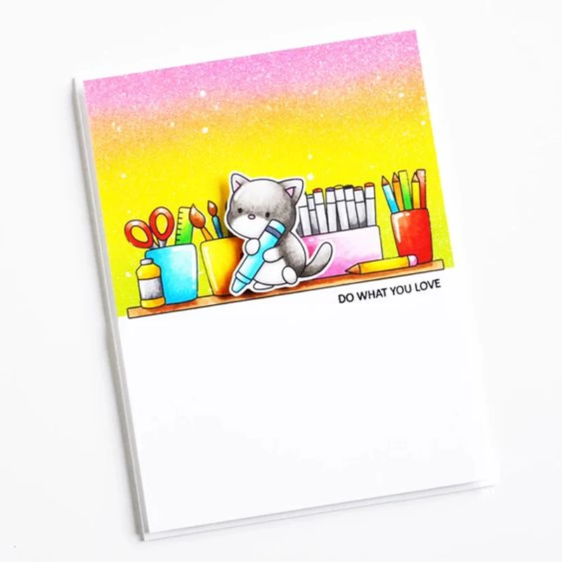 Отправка объятий и поцелуев для вас высечка + прозрачный штамп небольшое