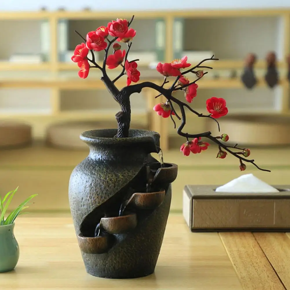 

Desktop Fountain Vase Resin Crafts Waterfall Fountain Without Atomizer #W0