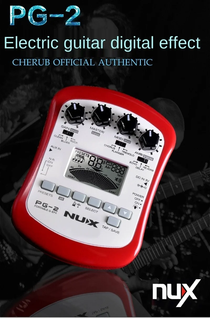 

Nux PG-2 Effect Pedal Processor Acoustic Electric guitar synthesizer