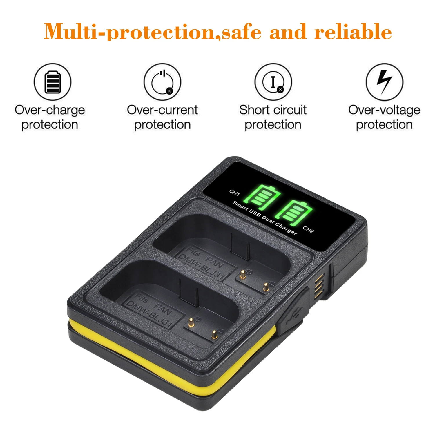 Аккумулятор DMW BLJ31 с двойным зарядным устройством для камер Panasonic DMW-BLJ31 LUMIX S1 S1R S1H S