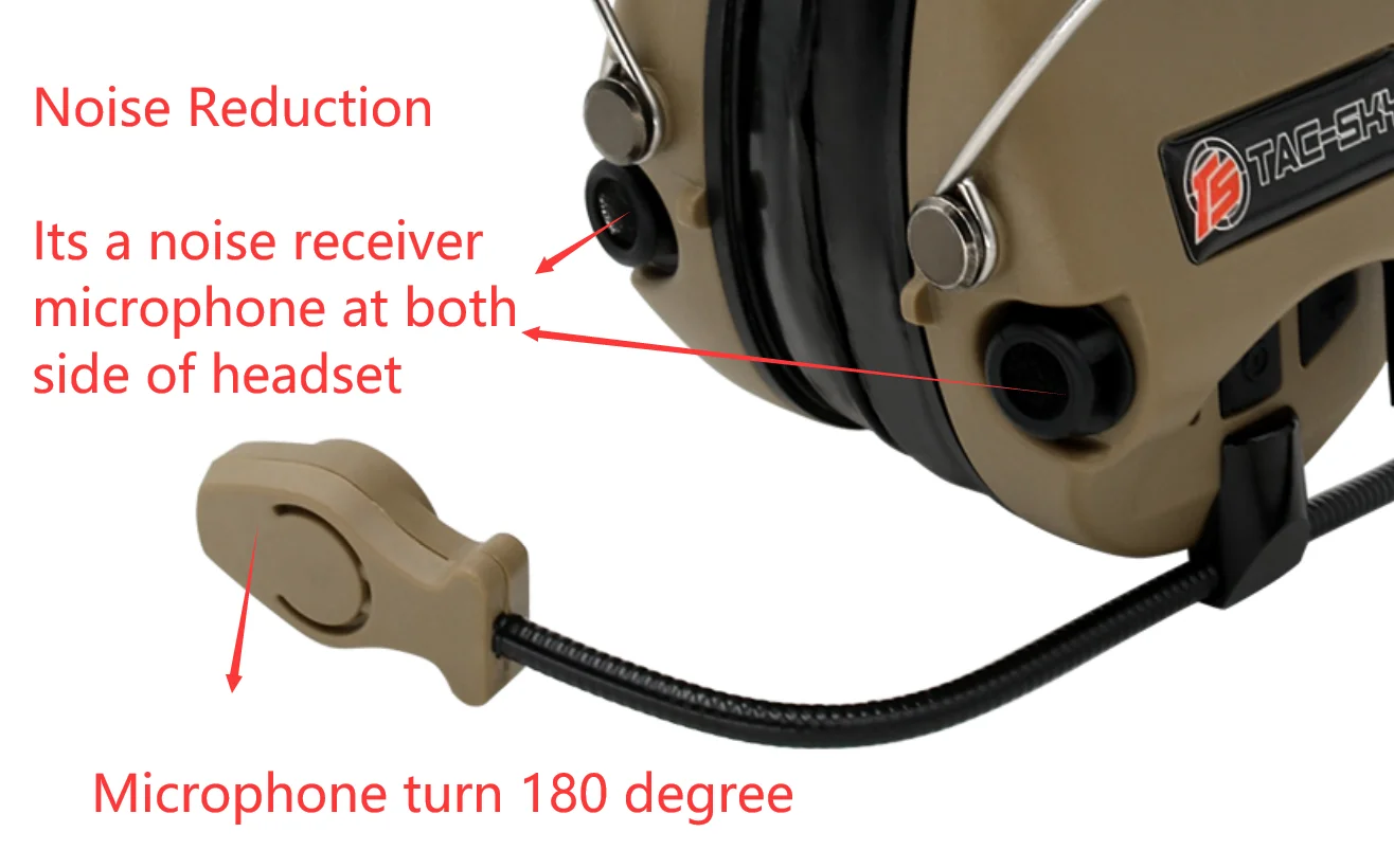 TAC-SKY SORDIN Helmet ARC Track Bracket Silicone Earmuff Version Noise-Cancelling Pickup Headset Tactical Walkie-Talkie Headset