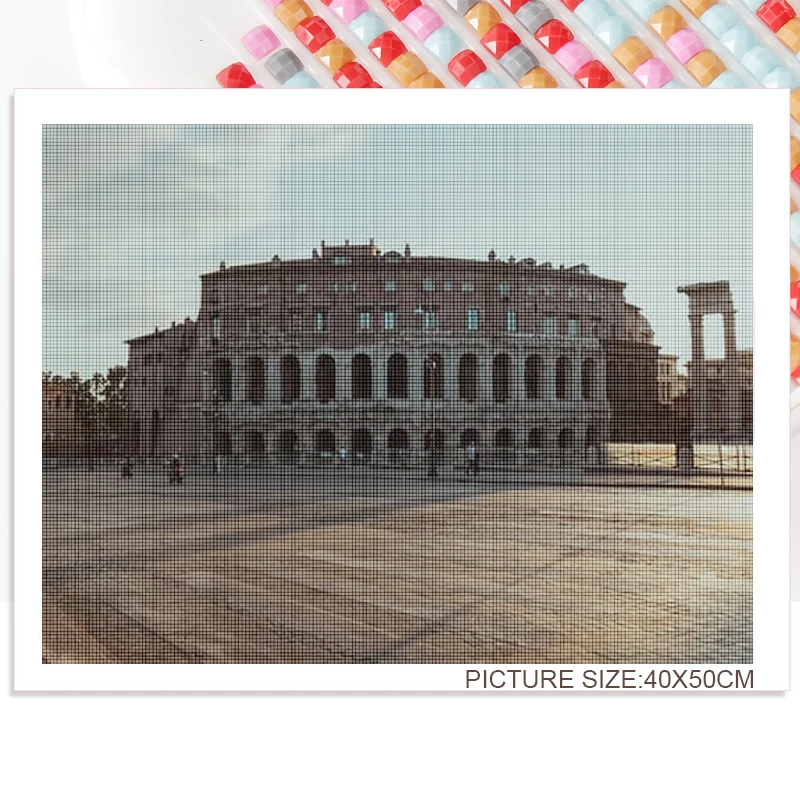 

5D Diy Landscape Diamond Painting Architecture Art Picture Cross Stitch Embroidery Square Round Diamond Home Wall Decoration