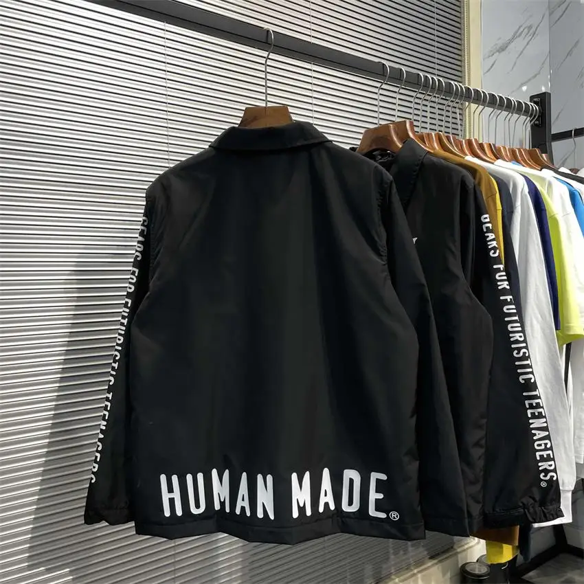 Human Made Jacket Men Clothing Women Clothes Japanese Streetwear Techwear Varsity Coats Bomber Mountain Parkas Black Windbreaker