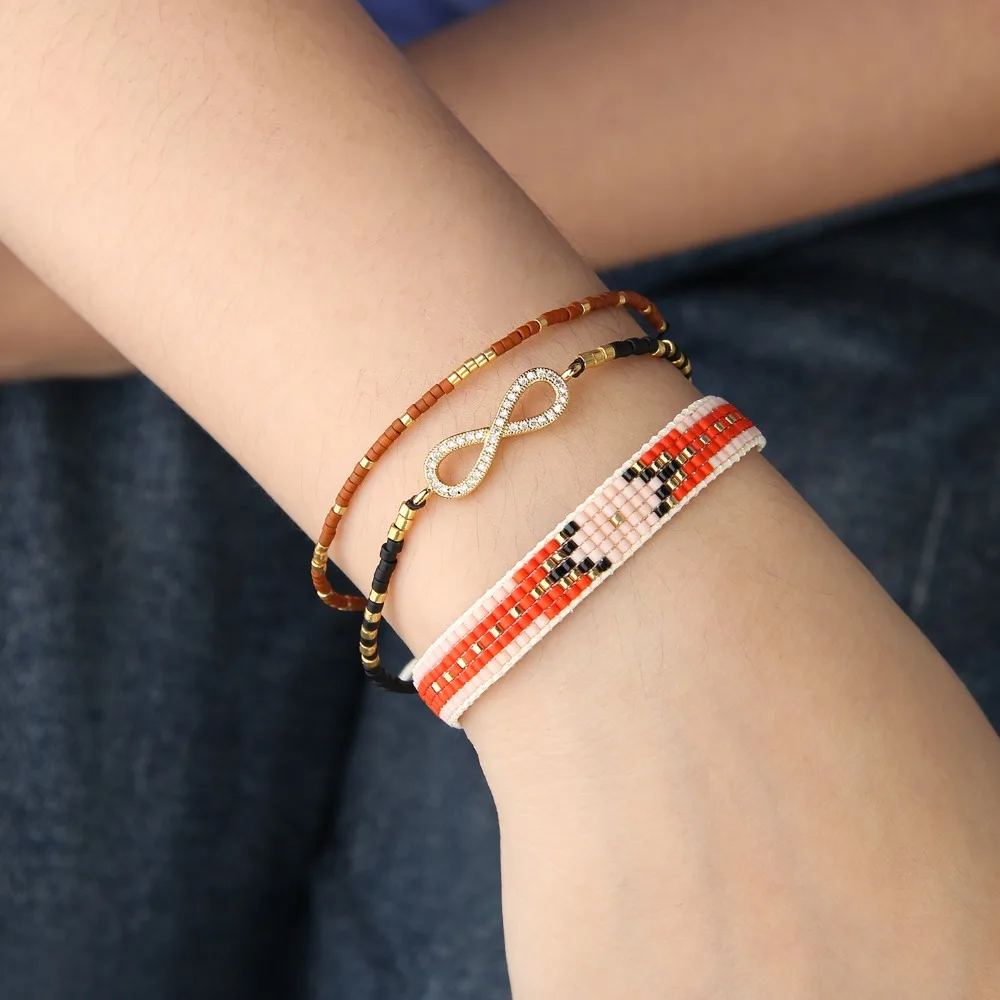 KELITCH Charm Bracelets Girls MIyuki Beaded Exquisite Friendship Bracelet New Crystal Bracelets