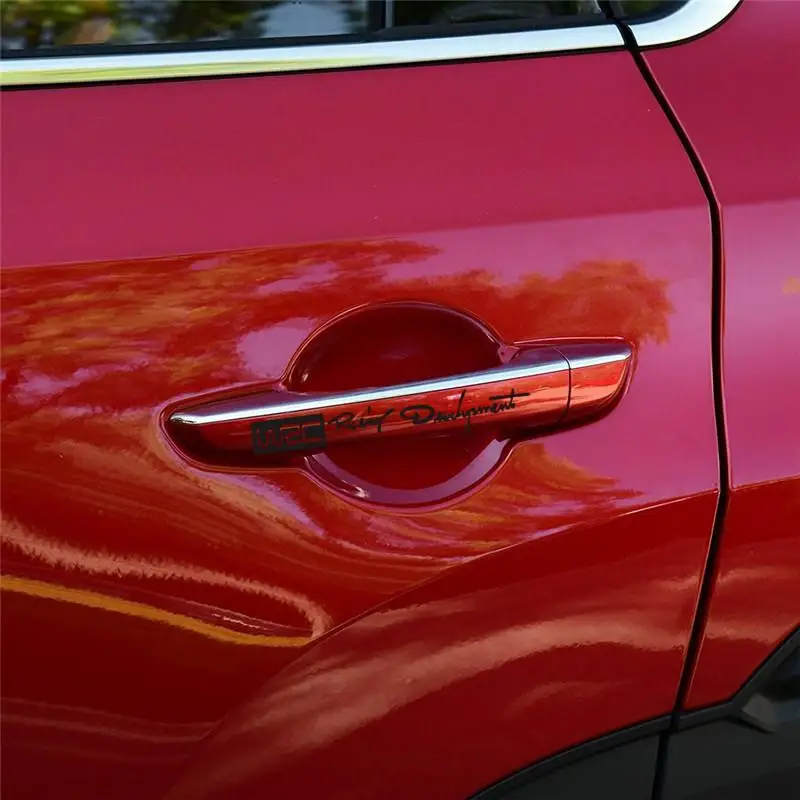 4 шт./компл. модные автомобильные наклейки на дверные ручки Авто мировой гонки