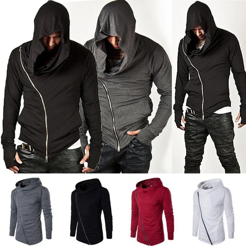 

ZOGAA New Mens Hoodies Sweatshirt Long Sleeve Slim Fit Men Zipper Hooded Cardigan Jacket Coat Plus Size S-3XL Cool Streetwear