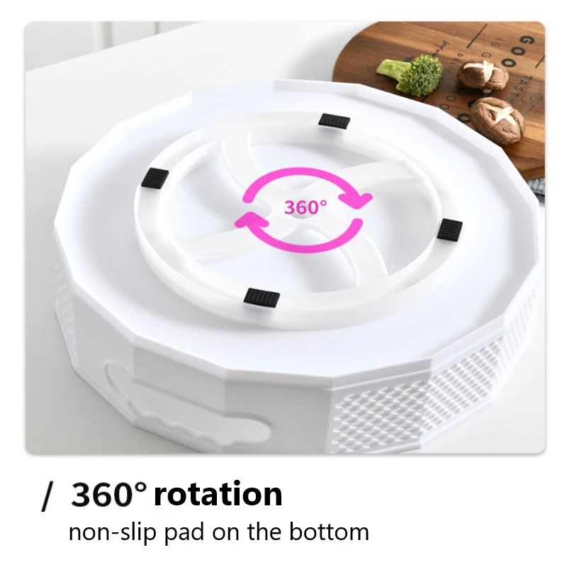 

Rotating Seasoning Storage Box European Style Plastic Solid Color Desktop Storage Rack Multifunctional Cosmetic Kitchen Storage