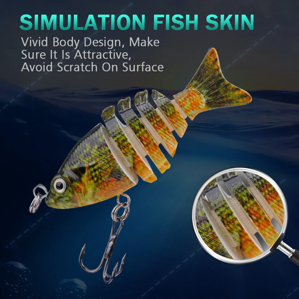 GOBASS мини кренкбейты Воблер для приманок на щуку рыболовные шарнирные 5 см 2 г