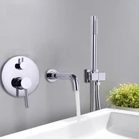 vidric black chrome concealed basin sink faucet wall mount 360 rotation spout single lever mixer tap bathtub wash basin faucet