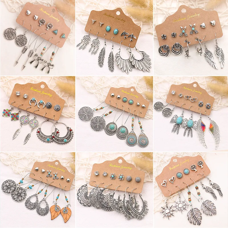 6 парт/уп. серьги подвески с кисточками в стиле ретро|Серьги-подвески| |