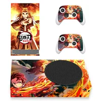 Demon Slayer Skin Sticker Decal Cover for Xbox Series S Console and 2 Controllers Xbox Series Slim XSS Skin Sticker Vinyl