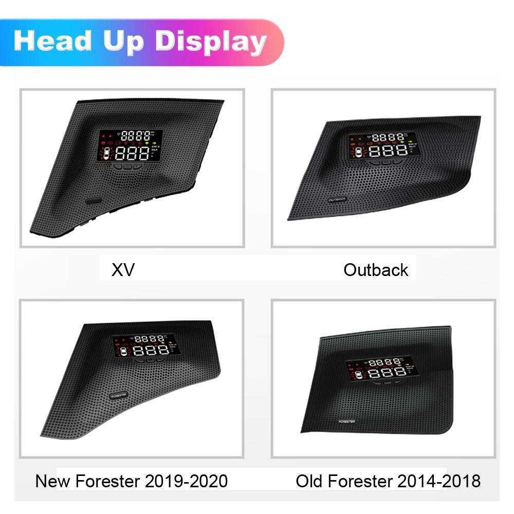 

For Subaru Forester/XV/Outback 2014-2019 2020 Car Electronic Accessories Head Up Display HUD Safe Driving Screen Alarm System