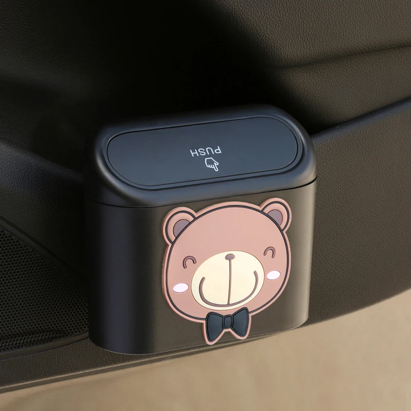 Милая Мини-мусорная корзина для автомобиля мусорная внутренняя органайзер