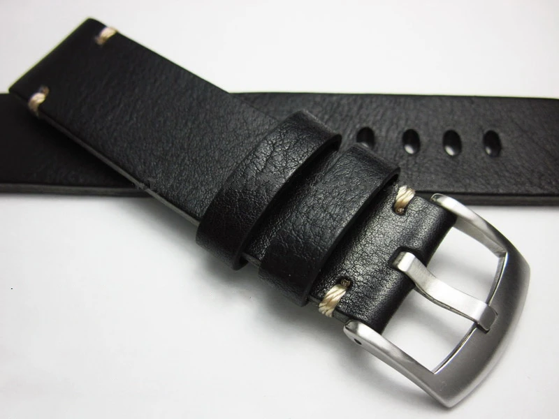 

Genuine Leather High-end Thick section Watchbands 18 19 20 21 22mm Watch Belt Handmade Universal Watch Accessories Strap Band