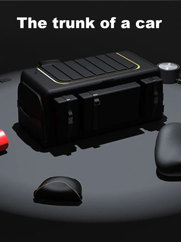 

1pcs Multipurpose Collapsible Car Trunk Storage Organizer With Lid Portable Car Storage Bag Car Trunk Organizer