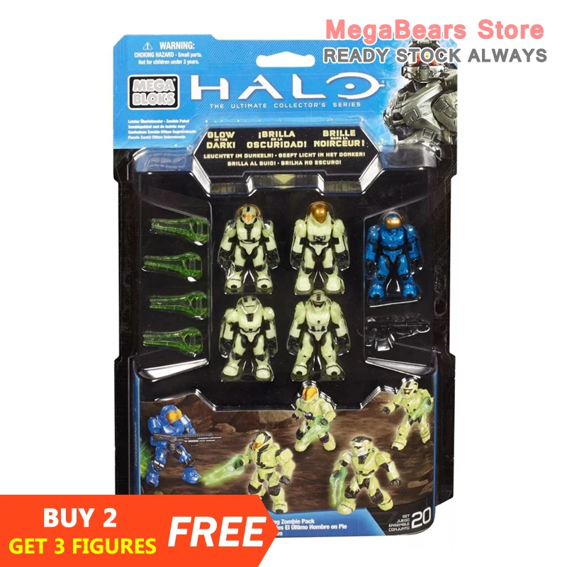 Фигурки строительных блоков Mega Bloks 220 Halo 97199 Last Man стоячий зомби | Игрушки и хобби