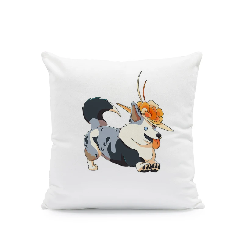 Милая аниме собака наволочка корги такса торт шар плавающее кольцо диван