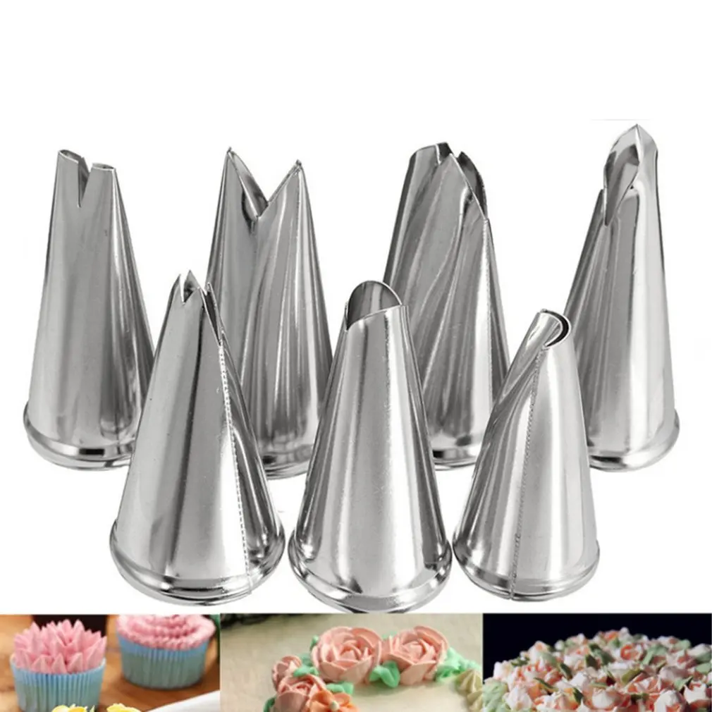 7 шт./компл. Кондитерские насадки из нержавеющей стали инструменты для выпечки