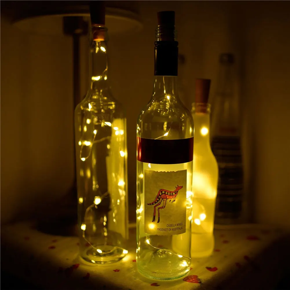 

Solar Wine Bottle Lights 20 LED Solar Cork String Light Copper Wire Fairy Light for Holiday Christmas Party Wedding Decor