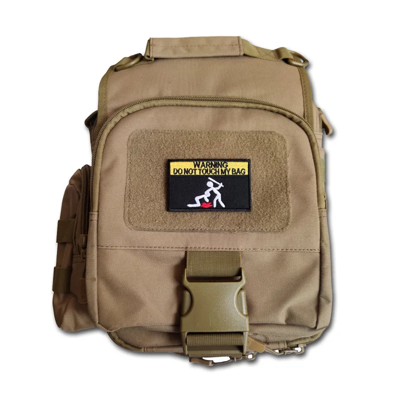 Рюкзак с вышитой застежкой-липучкой предупреждение не Двигайте мой рюкзак