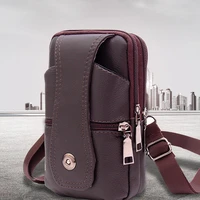 mens shoulder bag messenger bag black fashion messenger bag small handbag casual business waist bag male mobile phone bag