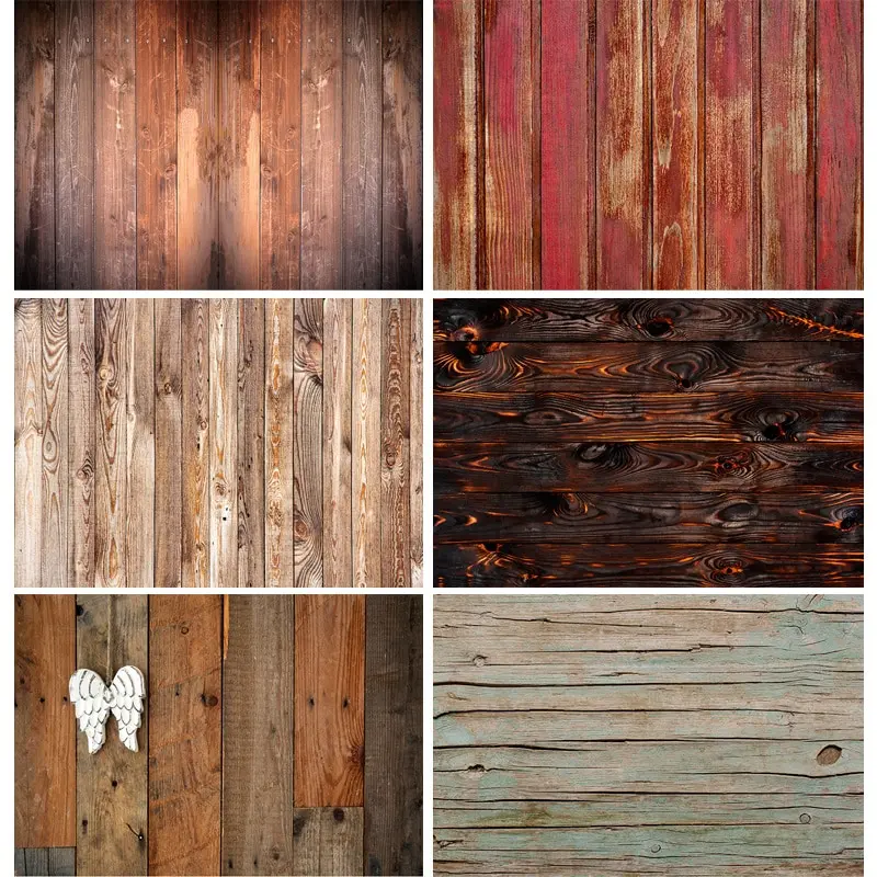 

Art Fabric Retro Wood Board Texture Photo Backdrops Wooden Floor Plank Photography Background for Photo Studio 20103FMB-07